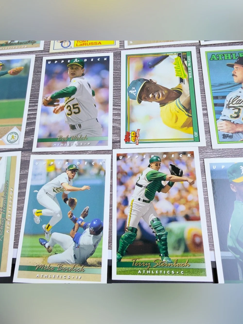 Oakland Athletics Vintage Baseball Card Lot Upper Deck Topps Fleer (24)